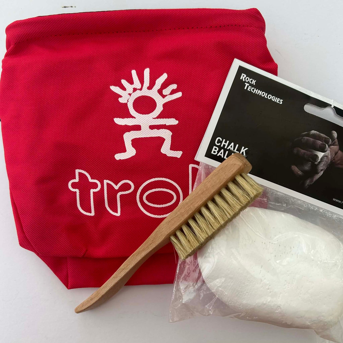 Troll Classic Chalk Bag, Metolius Boulder Brush and Chalk Ball