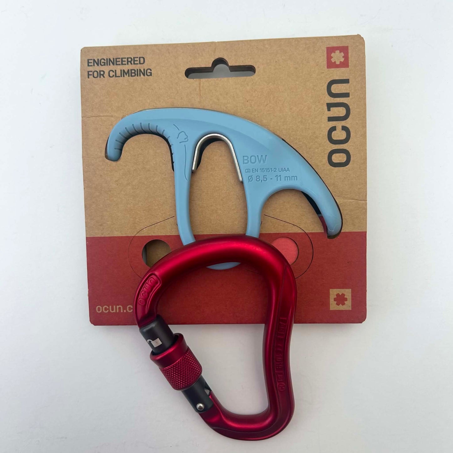 Ocun Bow Belay Plate and Eagle HMS Carabiner