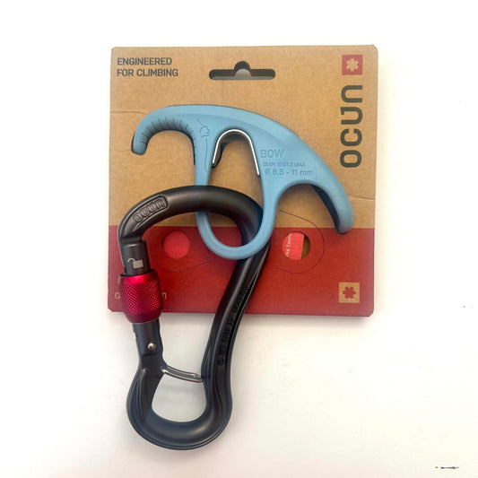 Ocun Bow and Condor Screwgate Belay Set (Blue)