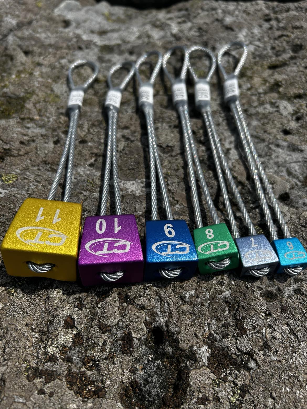 Climbing Technology Anodised Carved Nuts sizes 6-11