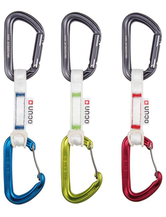 Ocun Hawk Combi Bio-Dyn-Ring Quickdraws 15mm/10cm pack of 6 (Red)